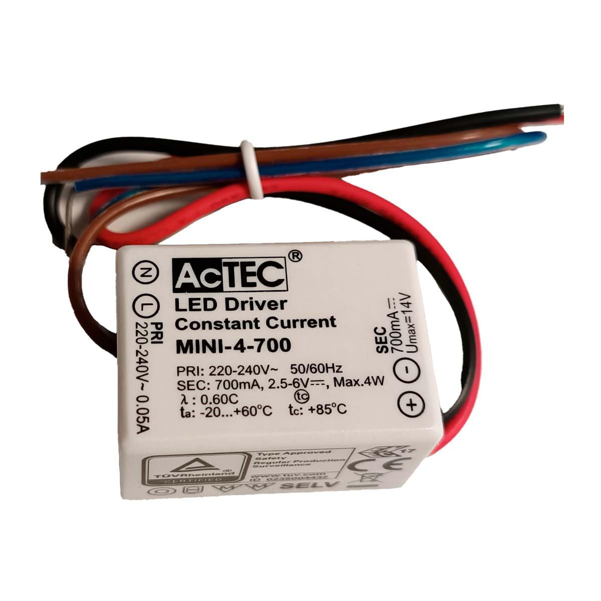 Thumbnail 5 de A2ZWORLD Led Driver 6W 350mA 9-17V IP65 – Alimentatore LED a Corrente Costante per Strisce