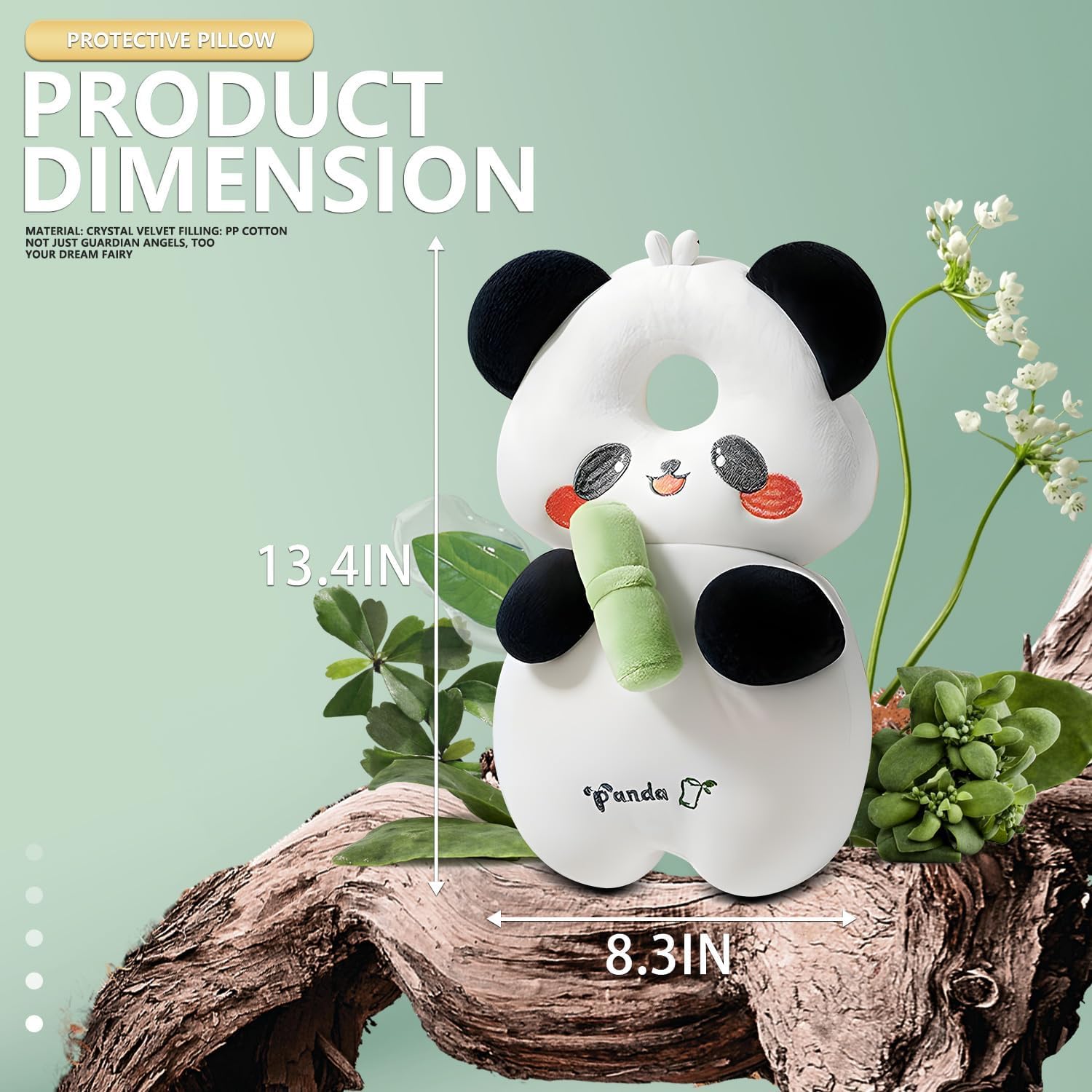 Detalle 2 de Bambebe Panda Head Protection Pillow for Toddlers (4–24 Months)