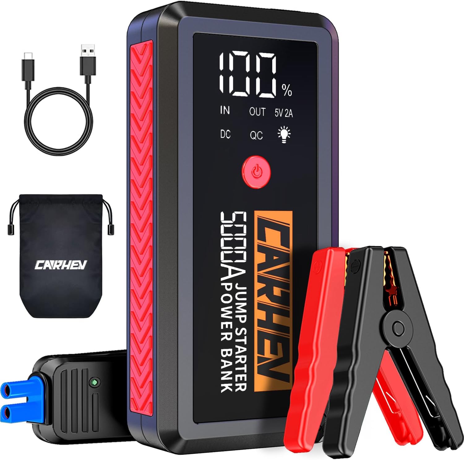Detalle de CARHEV 5000A Starthilfe Powerbank 26.800 mAh