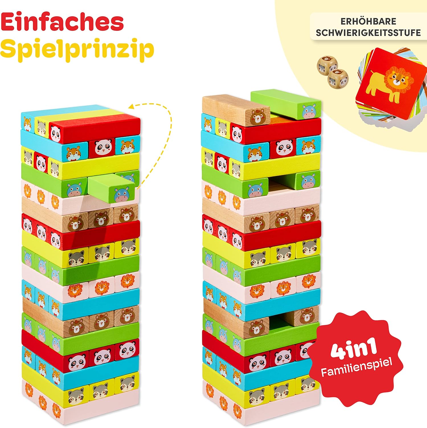 Detalle de Holz Stapelturm für Kinder ab 3