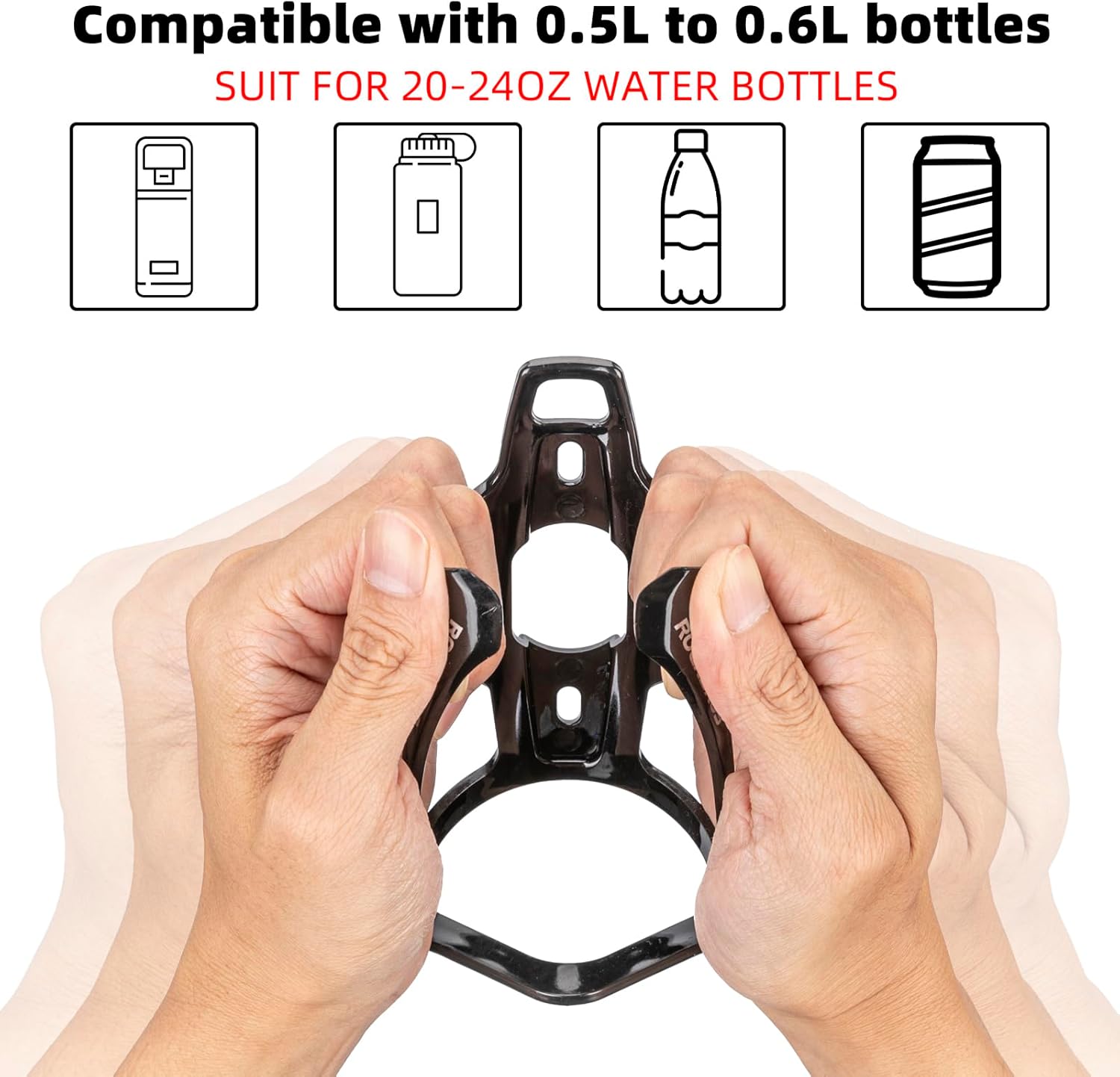 Thumbnail 4 de ROCKBROS Ultra-Light Bike Water Bottle Holder (2 Pack) – Universal Mount with Screws Tool