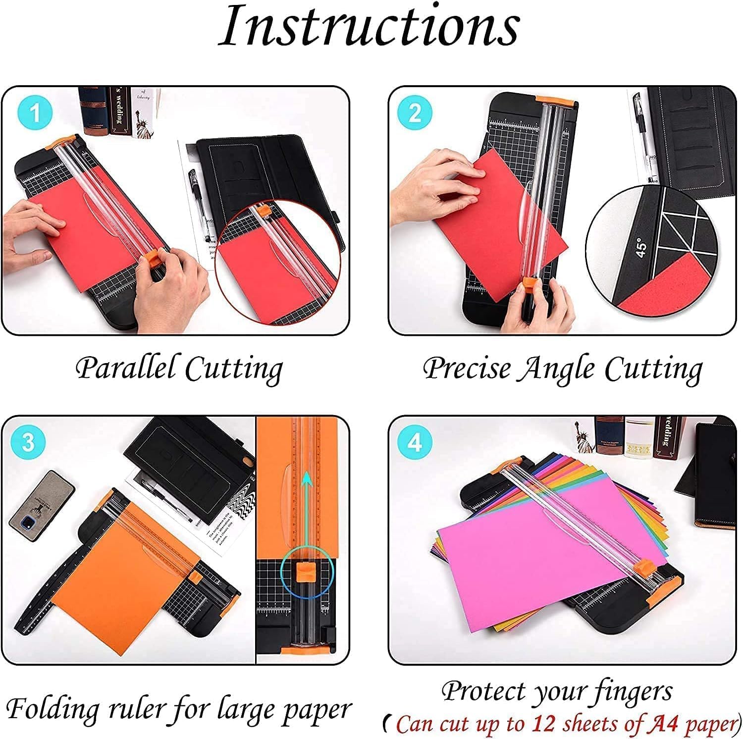 Thumbnail 4 de A4 Paper Cutter with Trimmer Blades ✂️