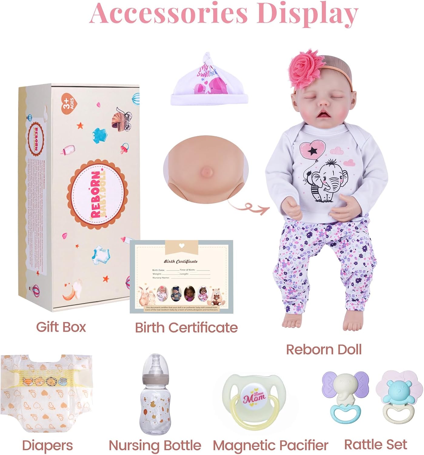 Thumbnail 6 de JIZHI Reborn-Baby Dolls 17-inch realistic newborn doll 🎎