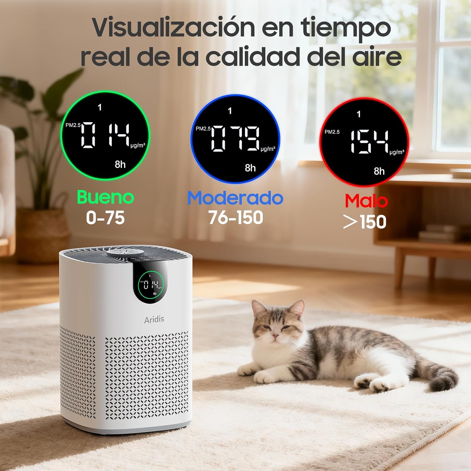 Thumbnail 5 de Aridis Purificador de Aire S-Mini: HEPA H13, 7.2W, 3 Velocidades y Aromaterapia
