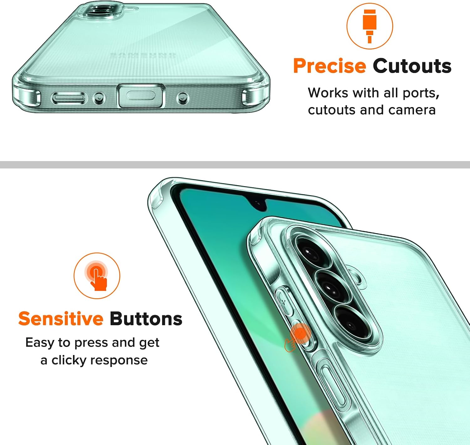 Thumbnail 5 de ivoler Samsung Galaxy A26 5G clear case with 2 glass protectors