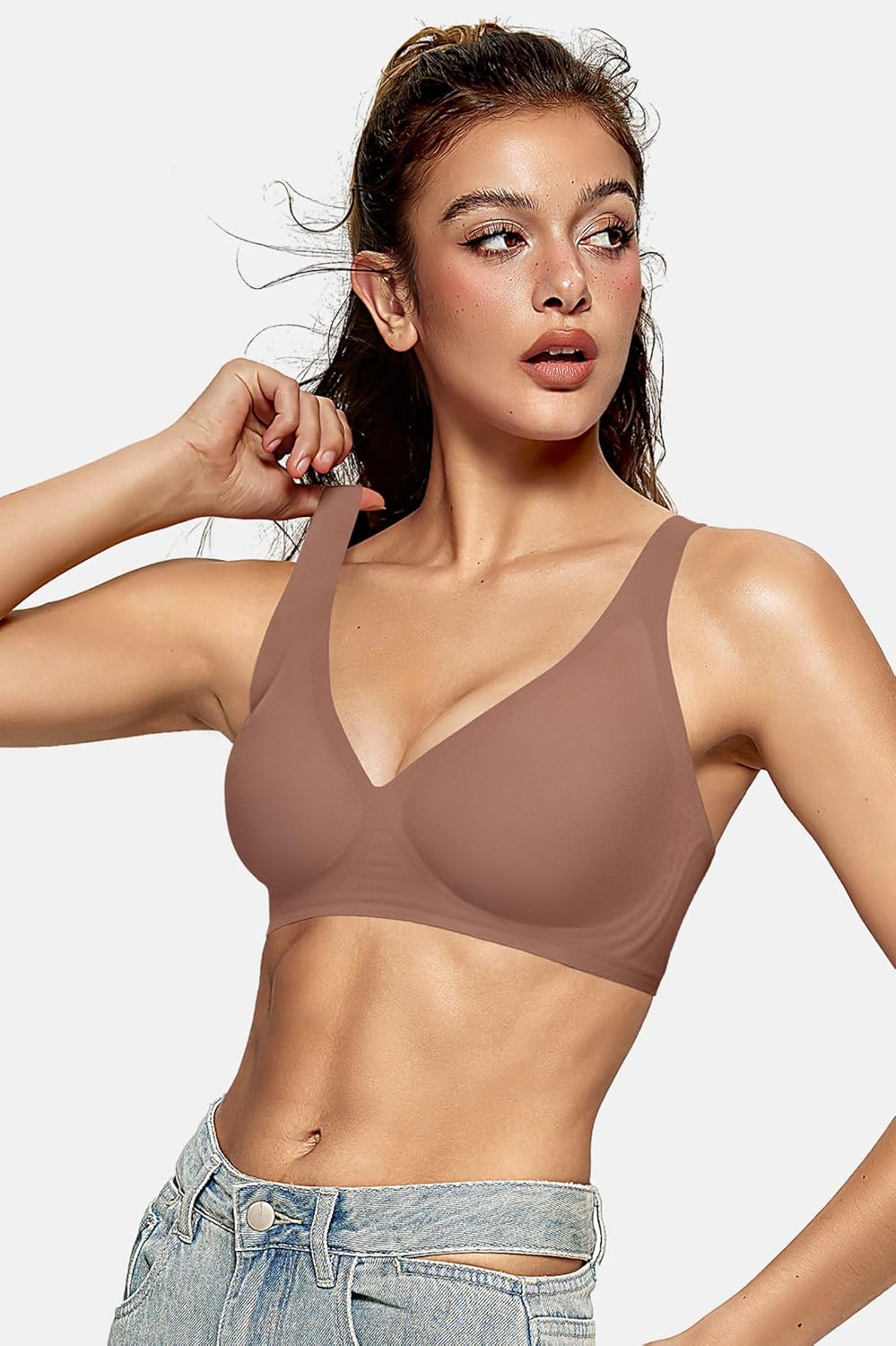 Thumbnail 4 de OEAK Deep V No-Wire Bra for Women (Seamless Lift & Comfort)