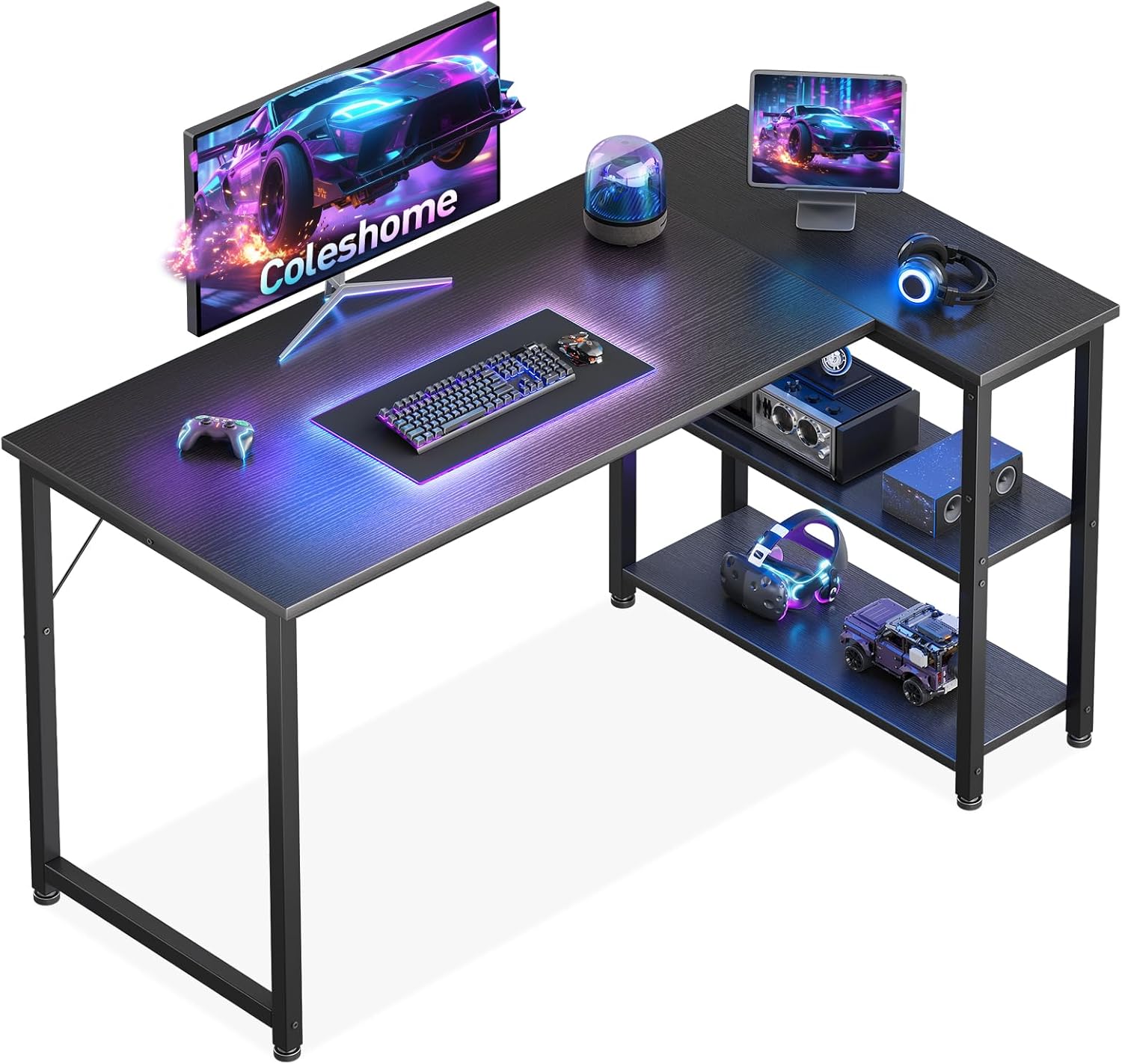 Detalle de Coleshome L Shaped Desk 120x70 cm