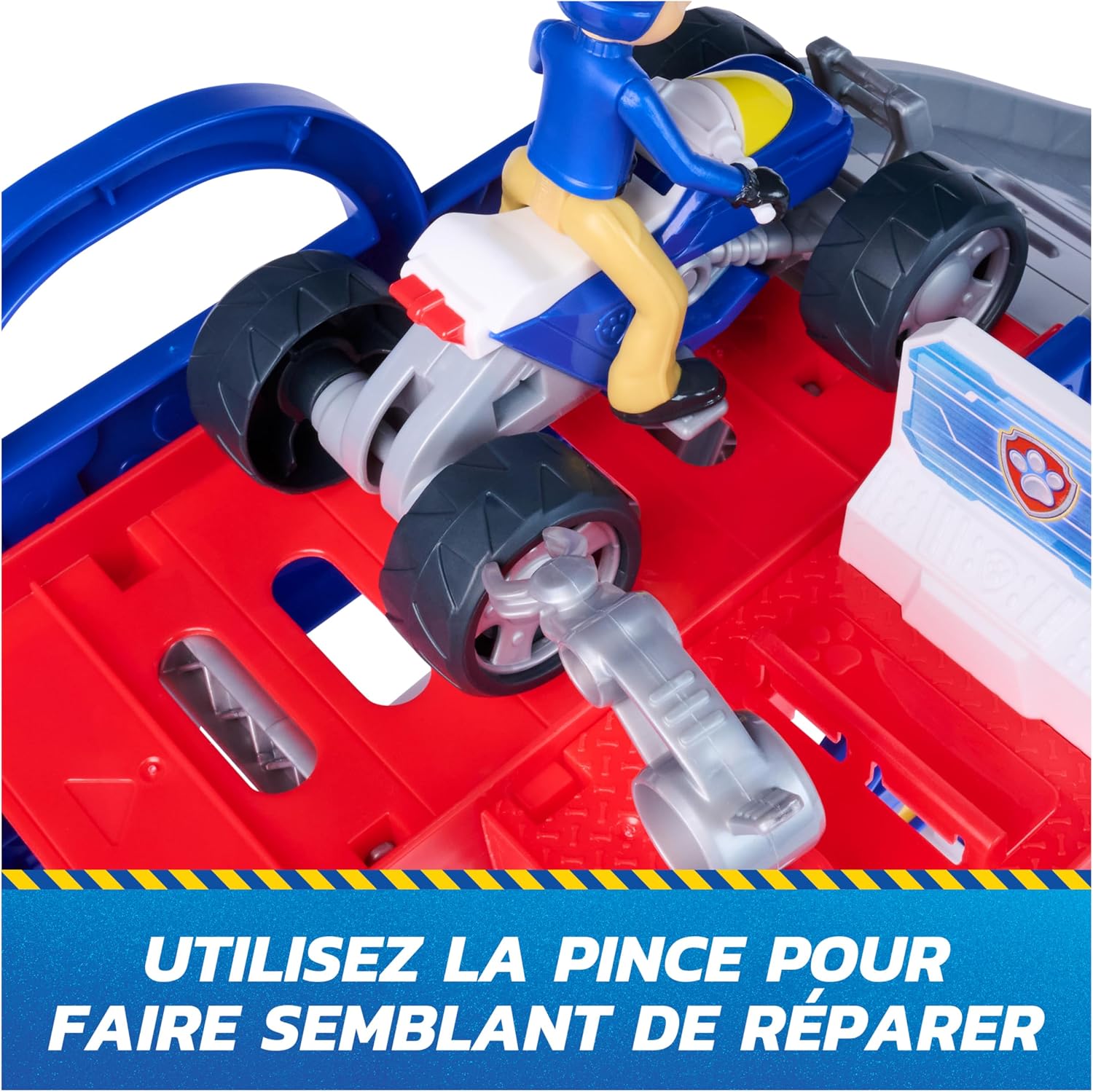 Detalle de Paw Patrol Pat Patrouille – Elévateur de Dépannage Search & Rescue Mission détective avec Ryder (voiture figurine à collectionner)
