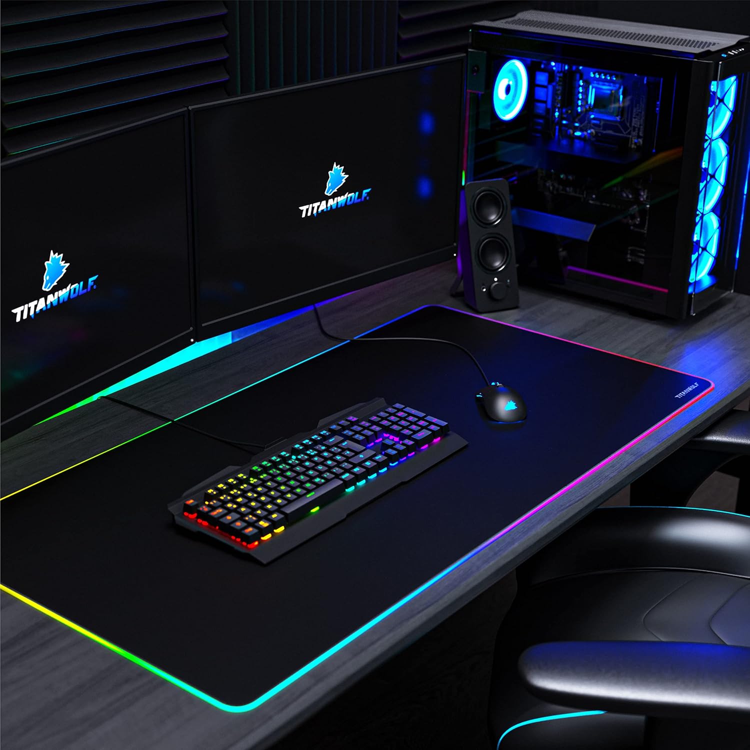 Thumbnail 6 de TITANWOLF XXXL RGB Mauspad 1200x600 mm
