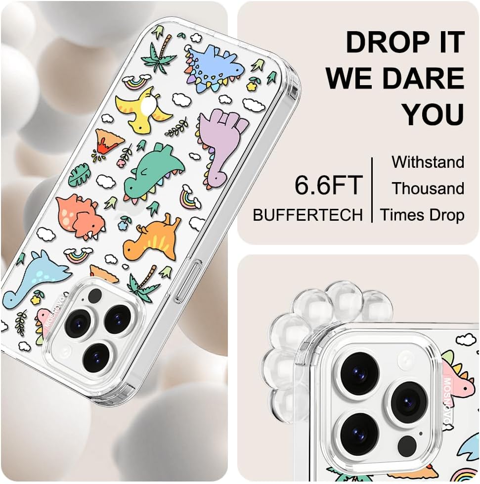 Thumbnail 4 de MOSNOVO iPhone 13 Pro Max Case with Buffertech shock protection and clear TPU bumper