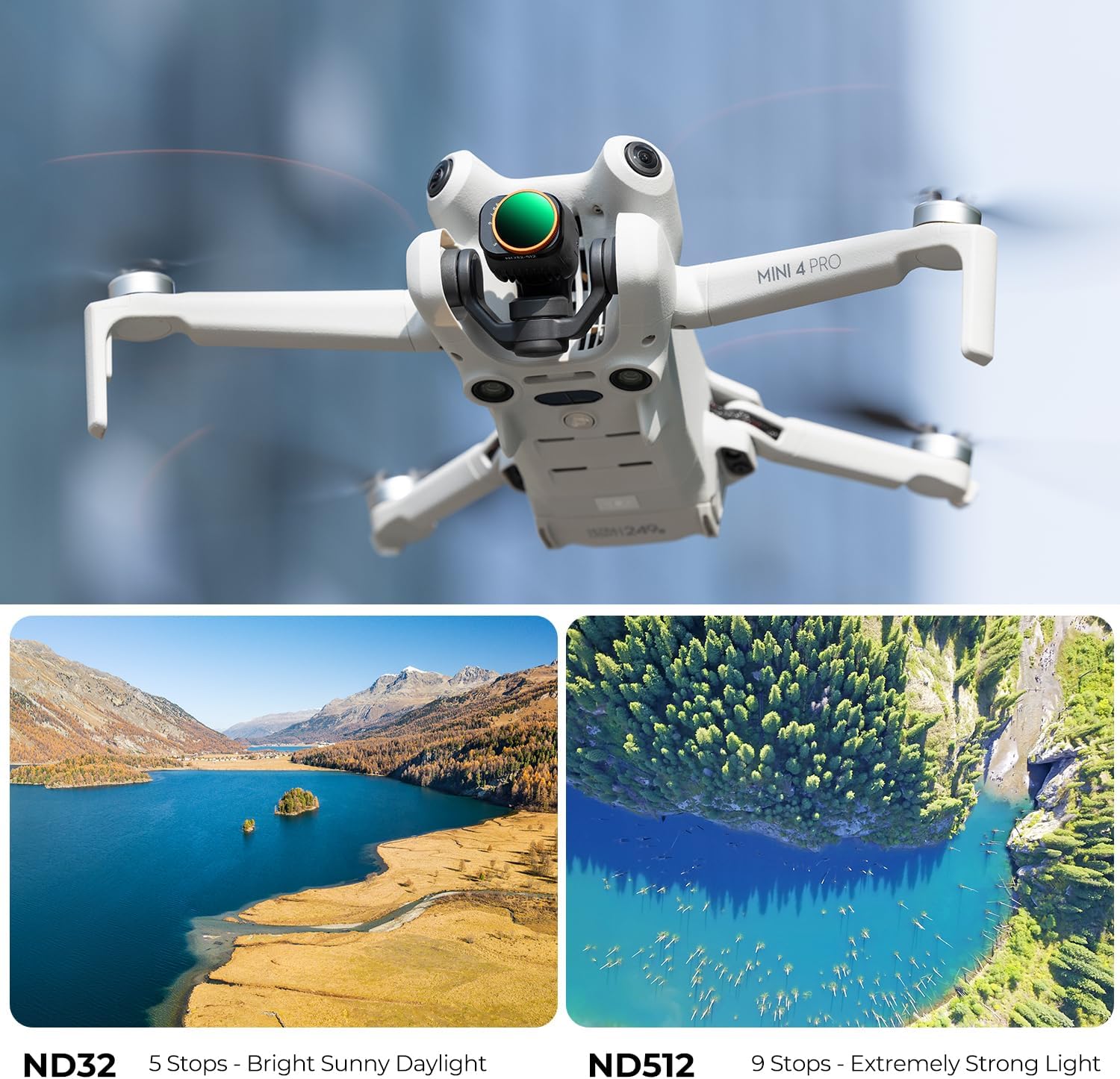 Thumbnail 3 de K&F CONCEPT Mini 4 PRO ND Filtro Variabile ND32-512 per DJI Mini 4 Pro