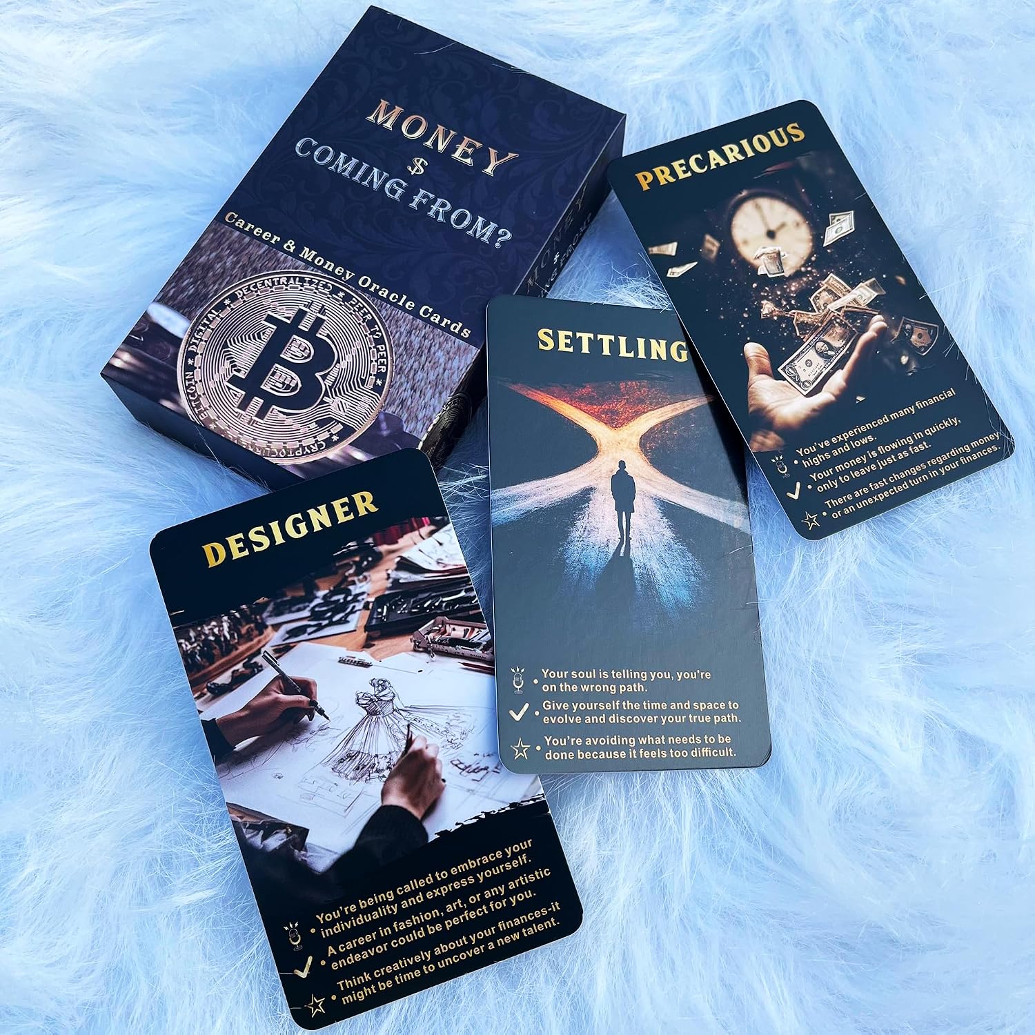 Detalle de DPEHAKMK Money and Career Oracle Deck, 54 Cards