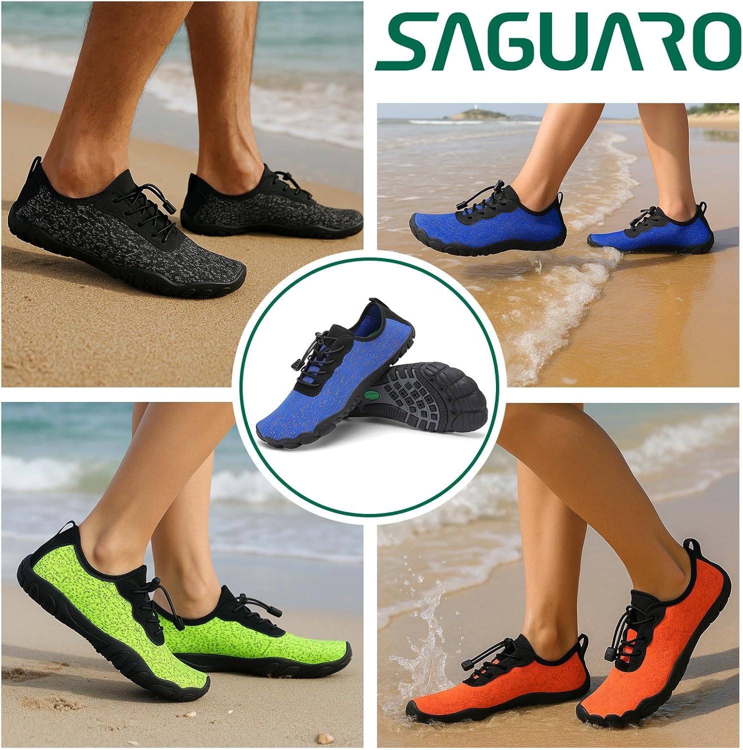Thumbnail 1 de SAGUARO chaussures pour sport aquatique à semelle épaisse (mixte adulte) – respirantes et à séchage rapide