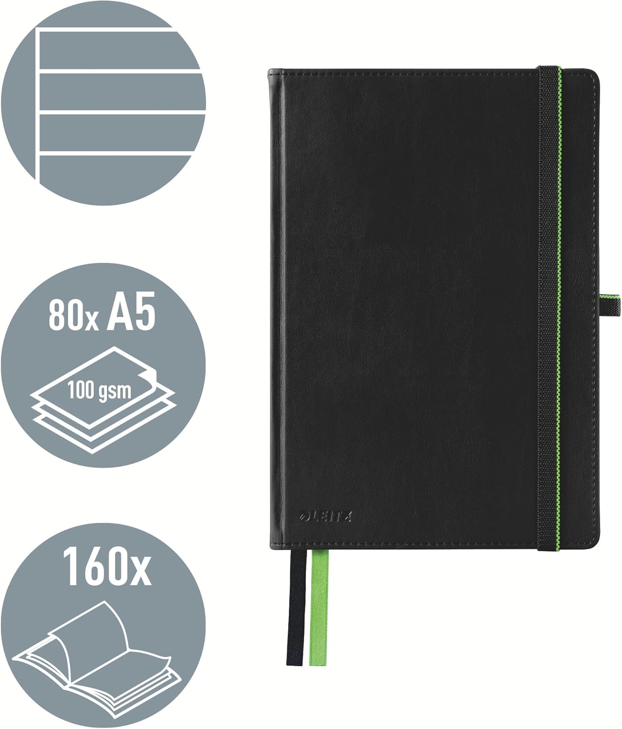 Thumbnail 1 de Leitz Complete A5 160 pages carnet noir 📔