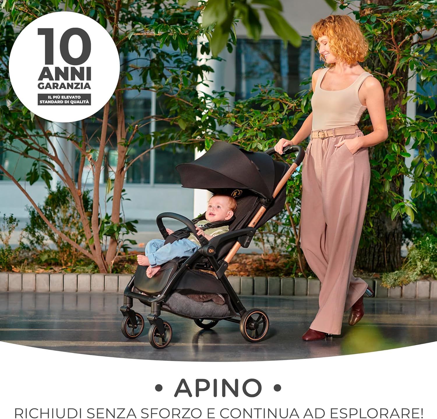 Detalle de Kinderkraft APINO Passeggino Leggero: pieghevole, leggero 7,5 kg, fino a 22 kg