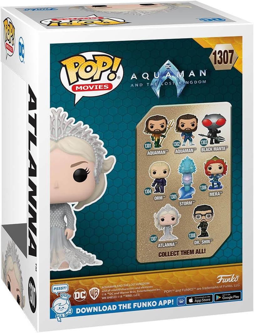 Detalle de Funko Pop! Movies DC Atlanna 67571 Vinyl Figure with Pearlescent Crown