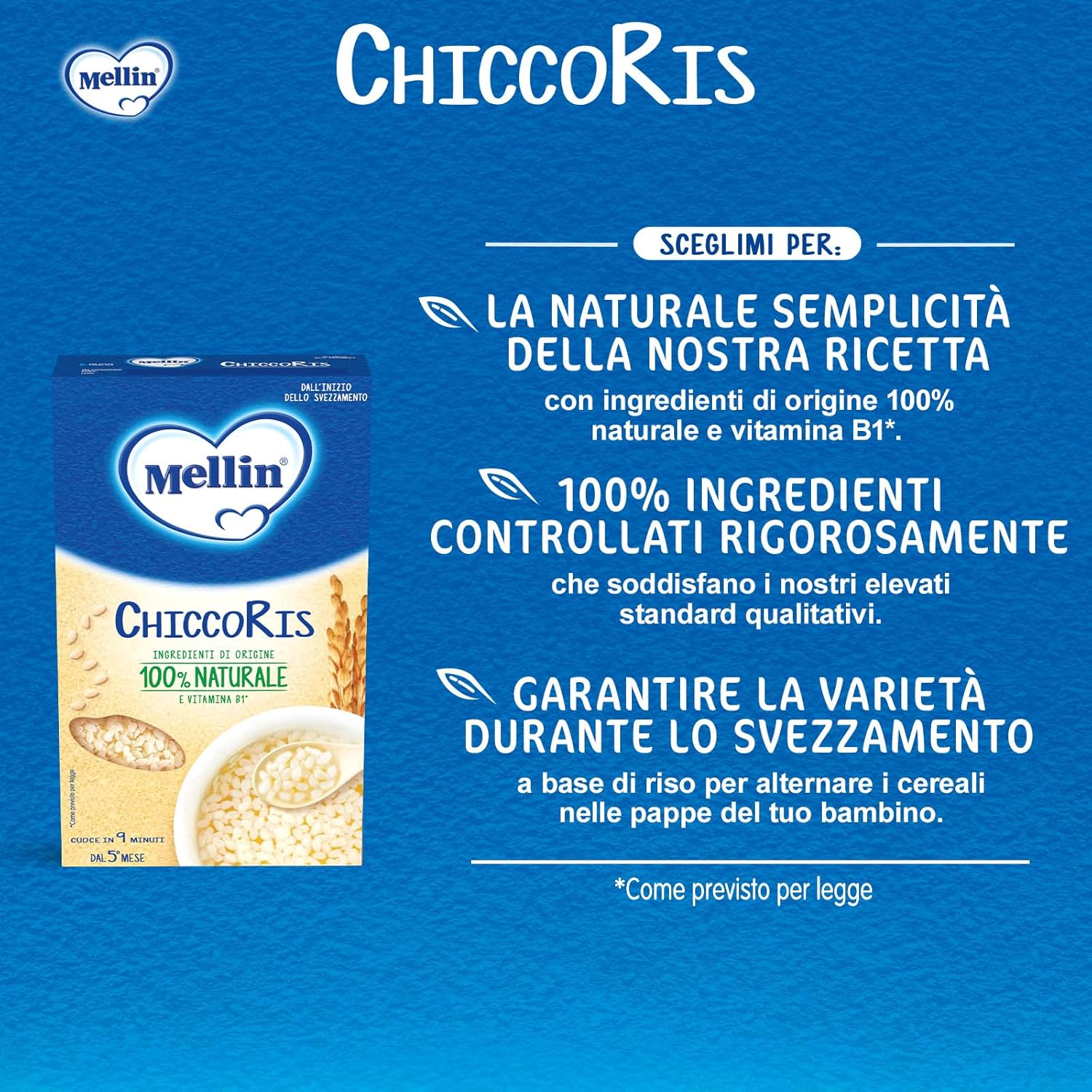 Thumbnail 3 de Mellin ChiccoRis: Alimento con Vitamina B1 a base di Farina di Riso, per Bambini dal 5° Mese, 12 Confezioni da 320 g