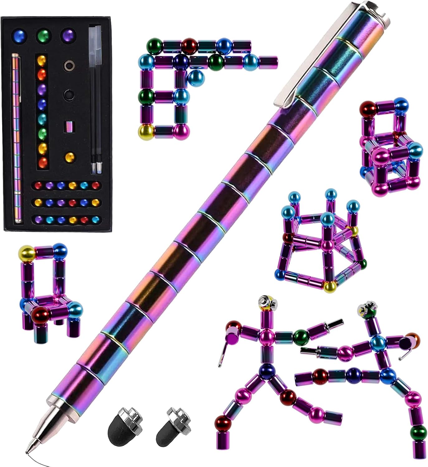 Thumbnail 6 de Aionly Fidget Magnetic Pen (Rainbow) – magnet ballpoint pen with decompression play