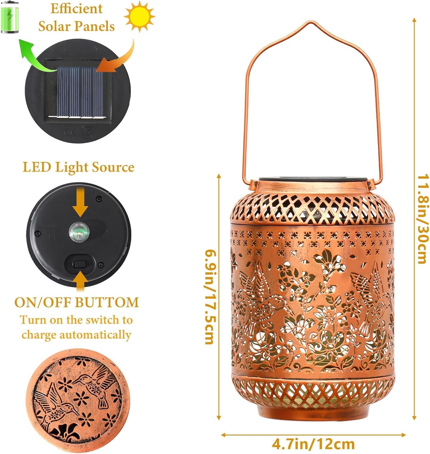 Detalle 2 de UZIMOO Solar Garden Lantern, Metal