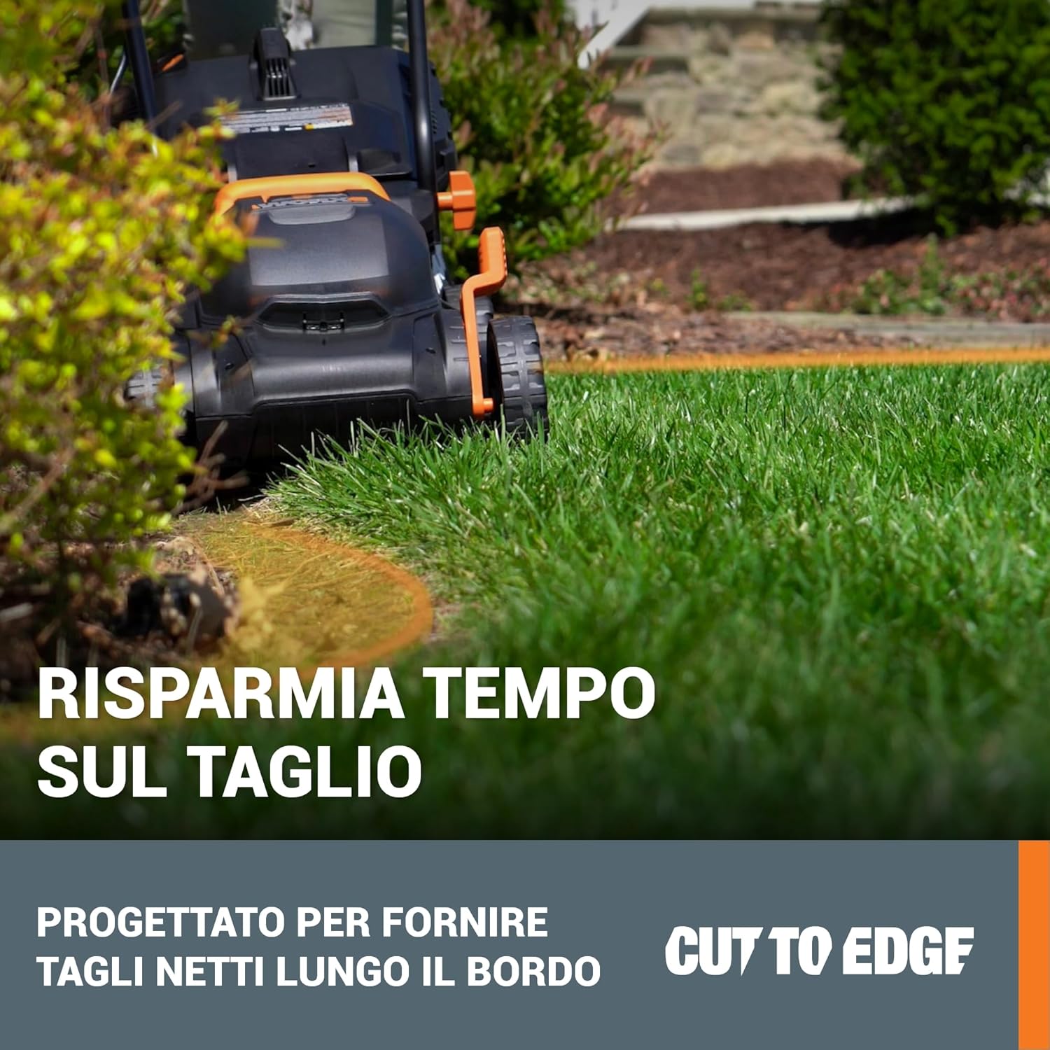 Detalle 2 de WORX WG779E.1 tosaerba a batteria 40V PowerShare da giardino, taglio 34 cm
