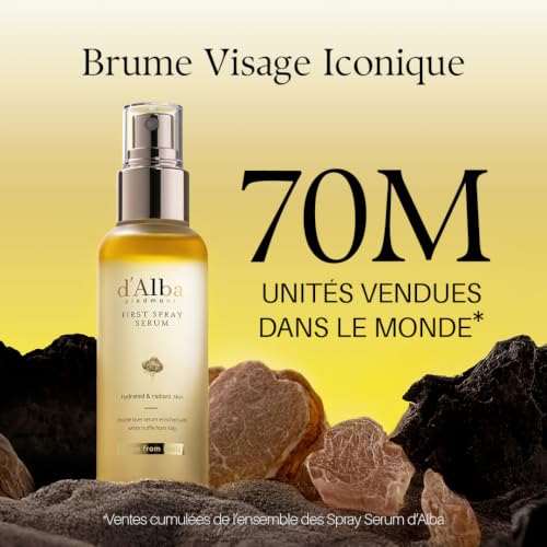 Detalle de d'alba Piedmont Truffe Blanche Italienne First Spray Serum (100 ml) – Brume sérum et huile, vegan et hypoallergénique