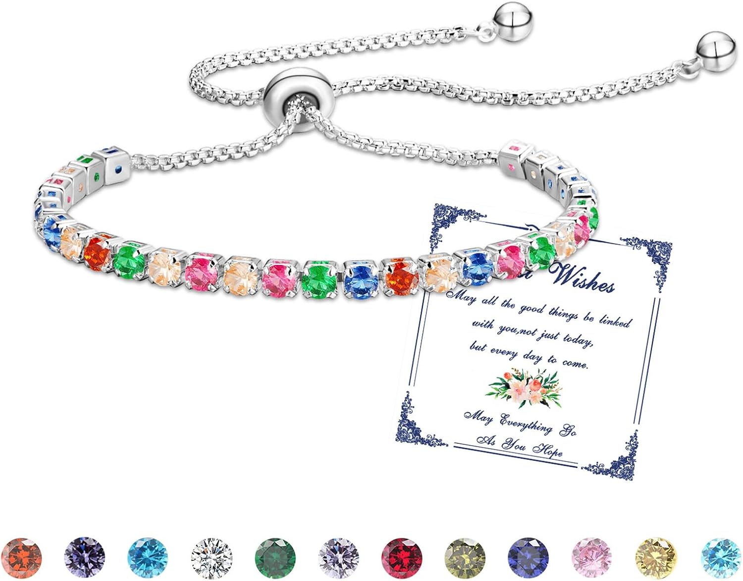 Detalle de Esmoly Bracciale Donna Argento 12 pietre