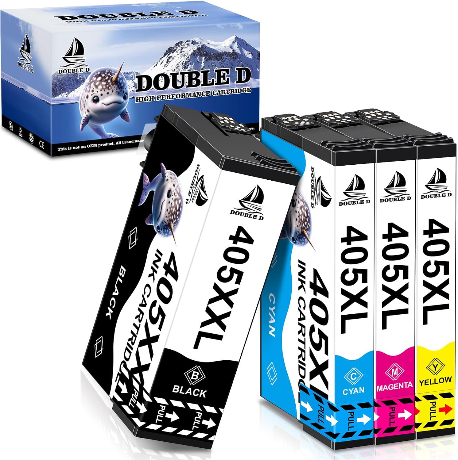 Detalle de DOUBLE D 405XXL Cartucce d'inchiostro compatibili 4 pezzi