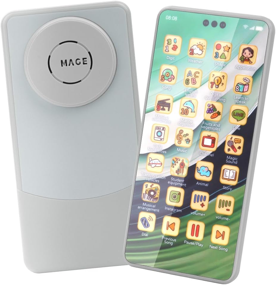 Detalle de Aolso 4293016 – zabawkowy telefon edukacyjny z dźwiękami i diodami LED