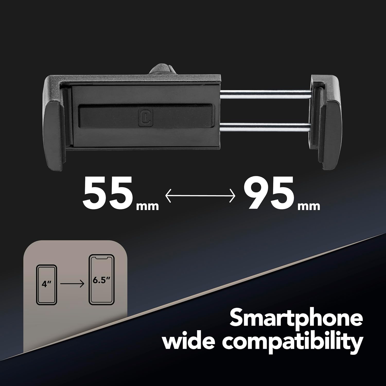 Thumbnail 4 de cellularline HANDYDRIVEK Auto-Smartphonehalter mit Klemmechanismus und 360°-Drehgelenk