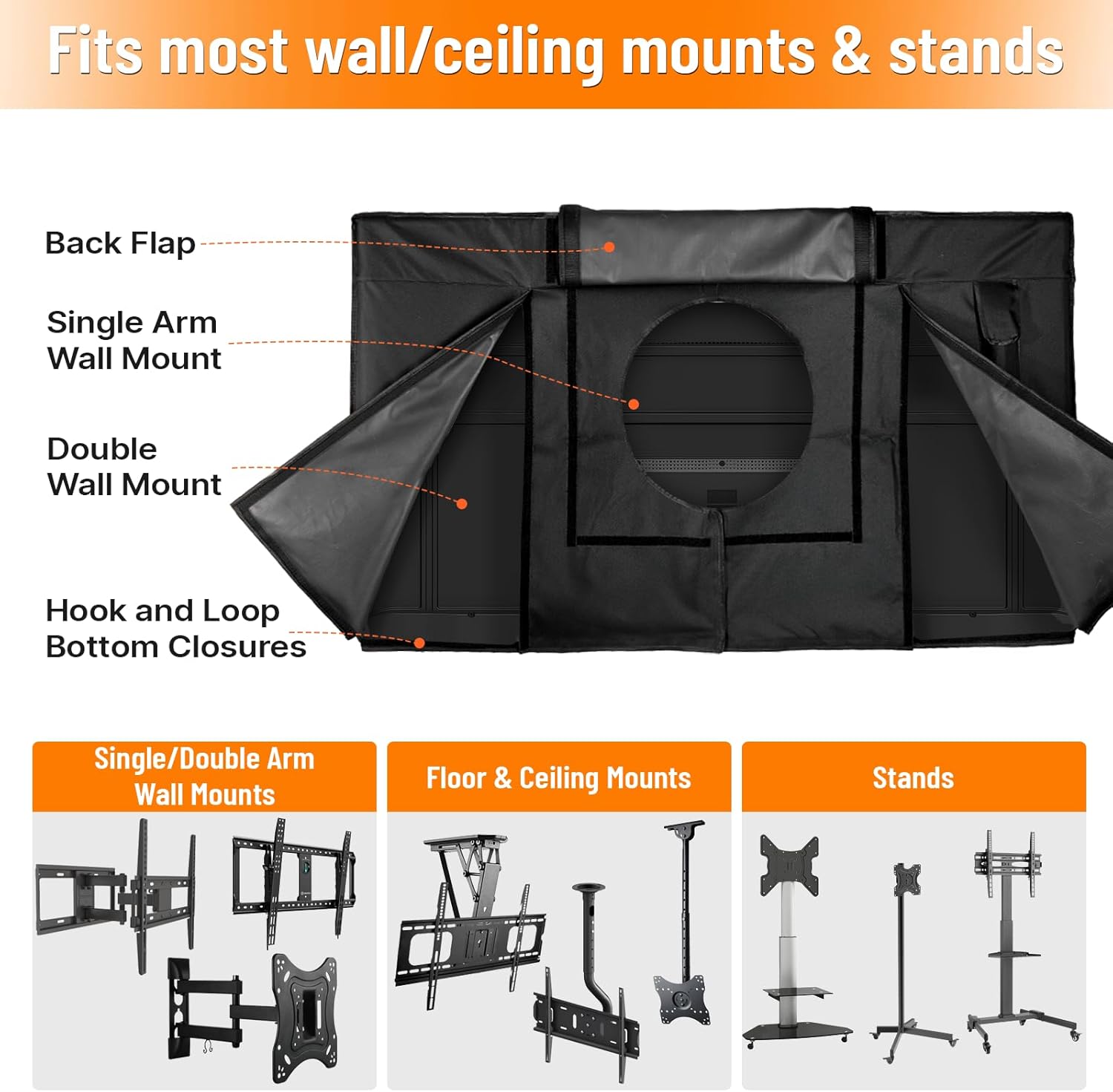 Thumbnail 2 de Youlvy Outdoor TV Cover 50-55 inch: Weatherproof Shield for Your Outside TV