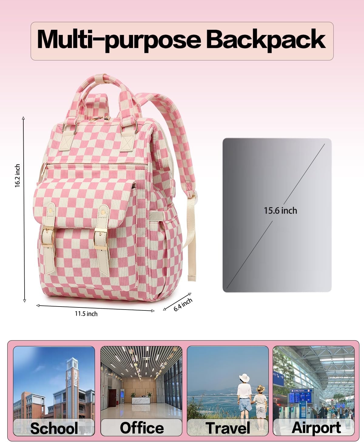 Detalle 2 de Lrenagao Laptop Backpack, 15.6-Inch