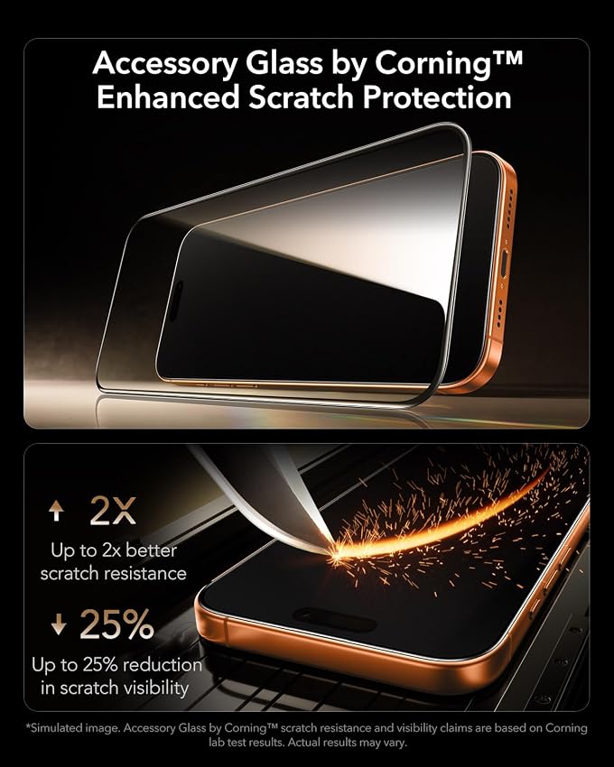 Thumbnail 2 de ESR Accessory Glass by Corning iPhone 17 Pro Screen Protector 3-pack