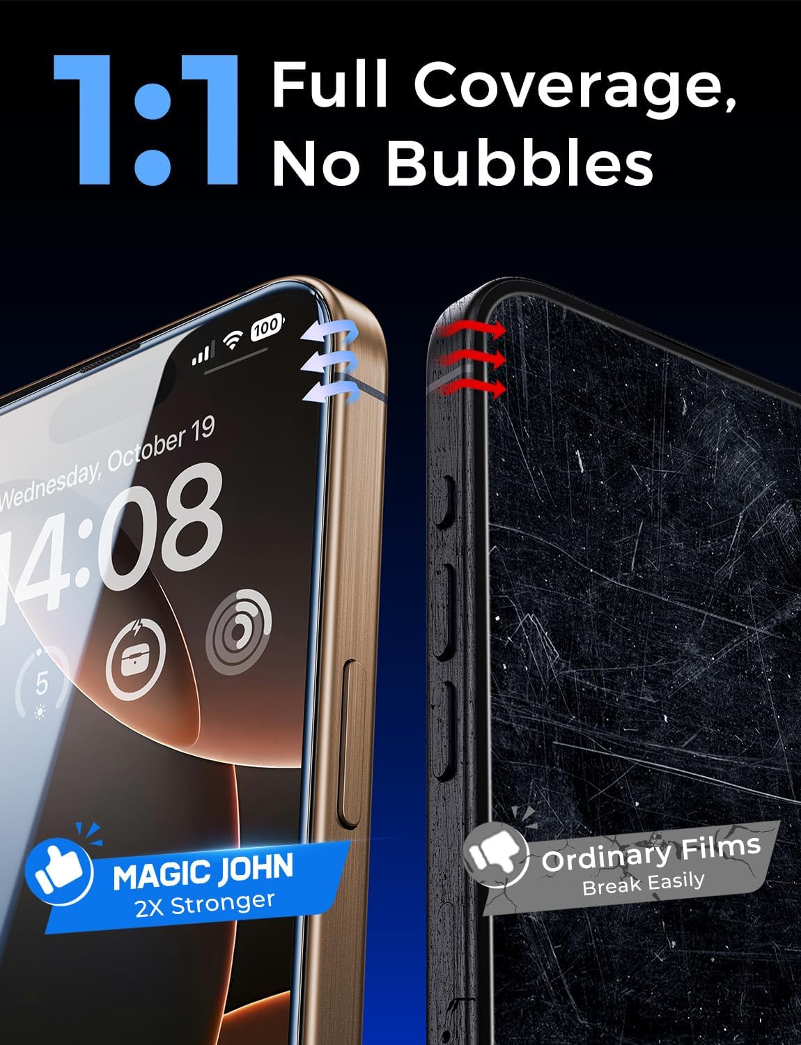 Thumbnail 6 de MAGIC JOHN iPhone 16 Pro 6.3in screen protector