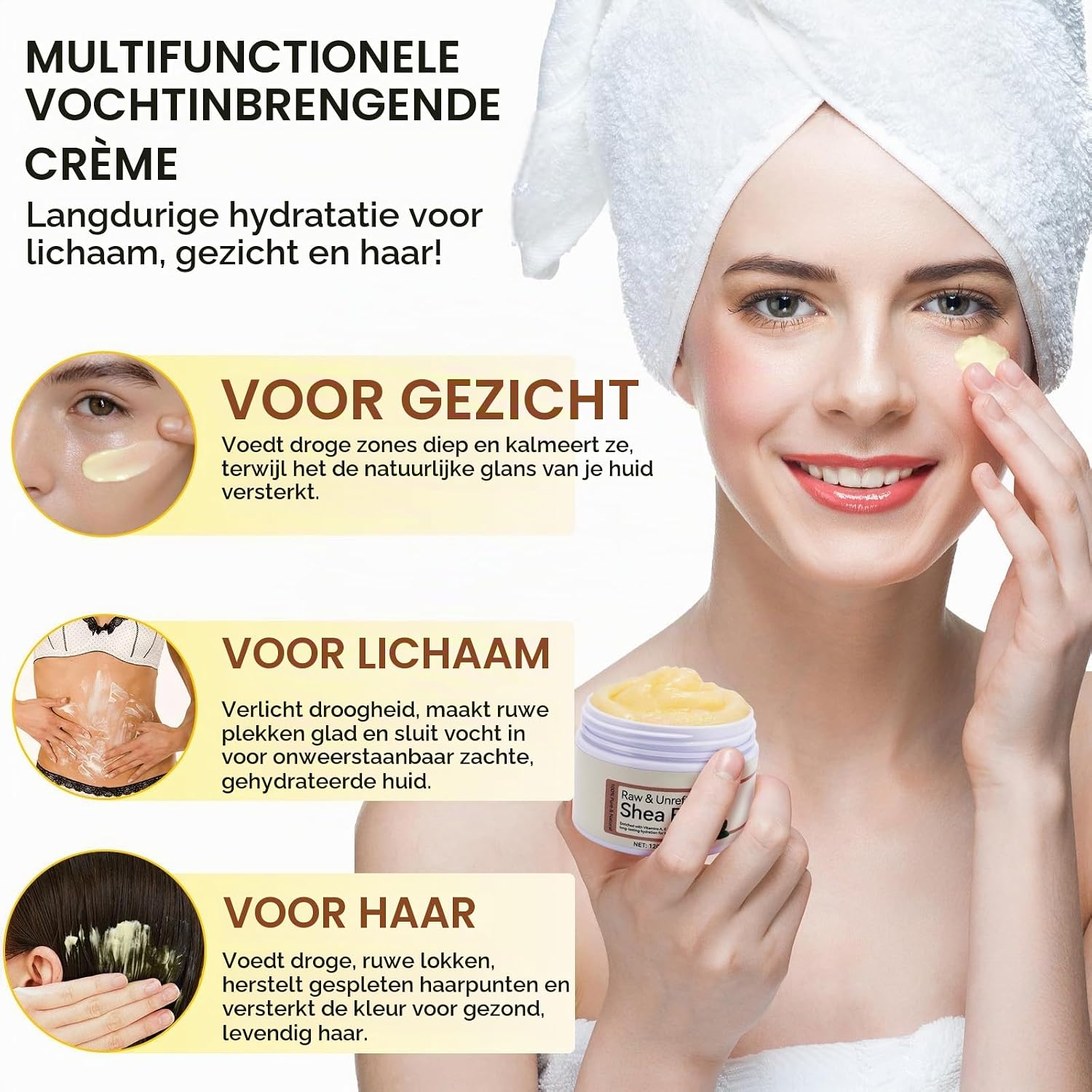 Thumbnail 2 de NVXNMSD ongeraffineerde biologische sheaboter voor huid en haar