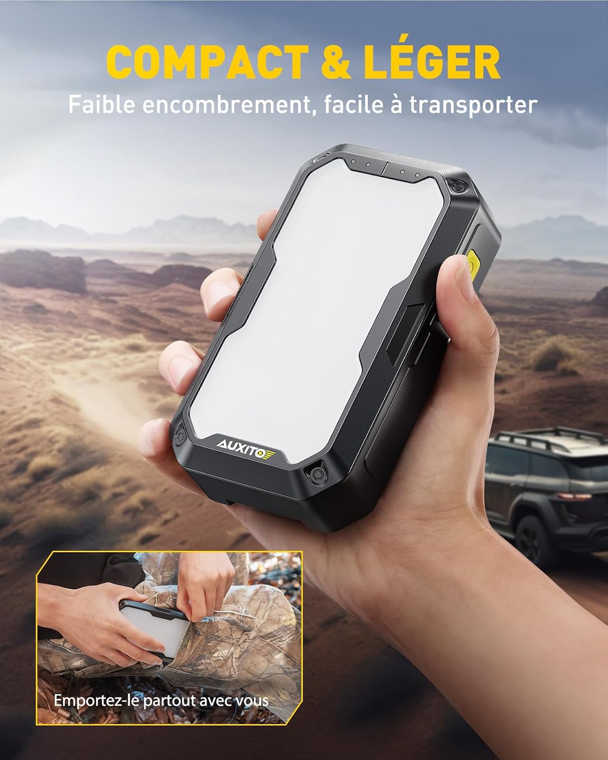 Thumbnail 5 de AUXITO Booster Batterie Voiture 5000A 12V 10L/8L – Démarreur, Powerbank et Lampe LED UltraSafe