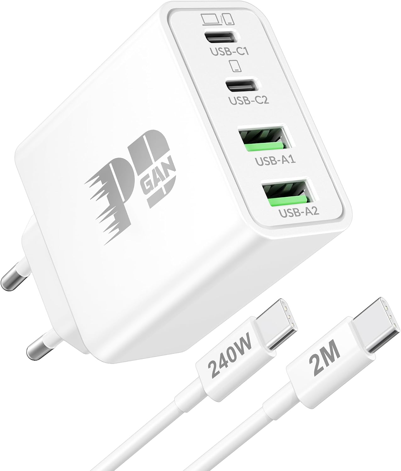 Detalle de TIBEITA MacBook Ladekabel 100 W 4-Port