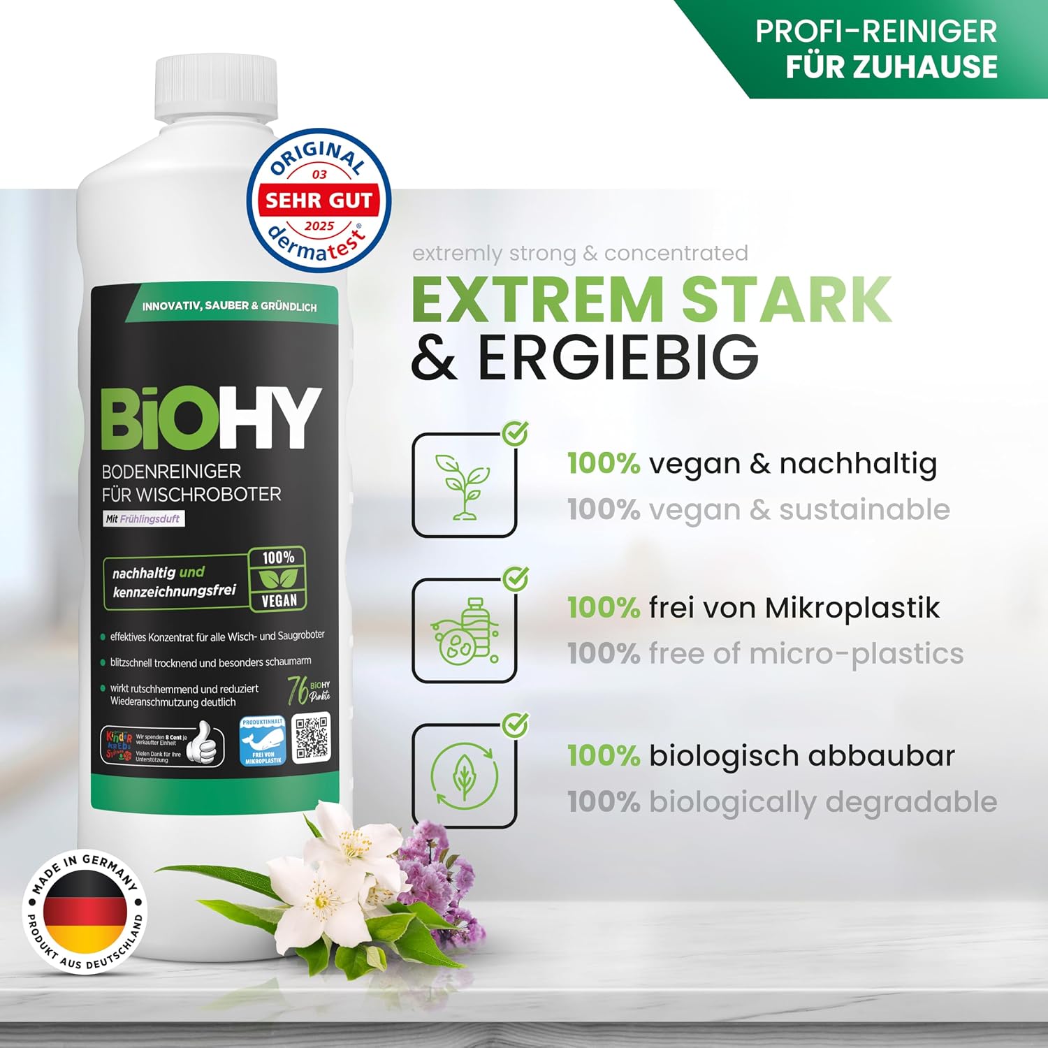 Thumbnail 1 de BiOHY Bodenreiniger 1 l Konzentrat für Wischroboter