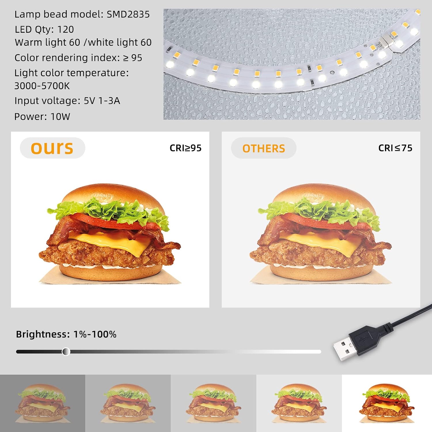 Detalle de Lightdow Light Box Photography 30cm LED kit
