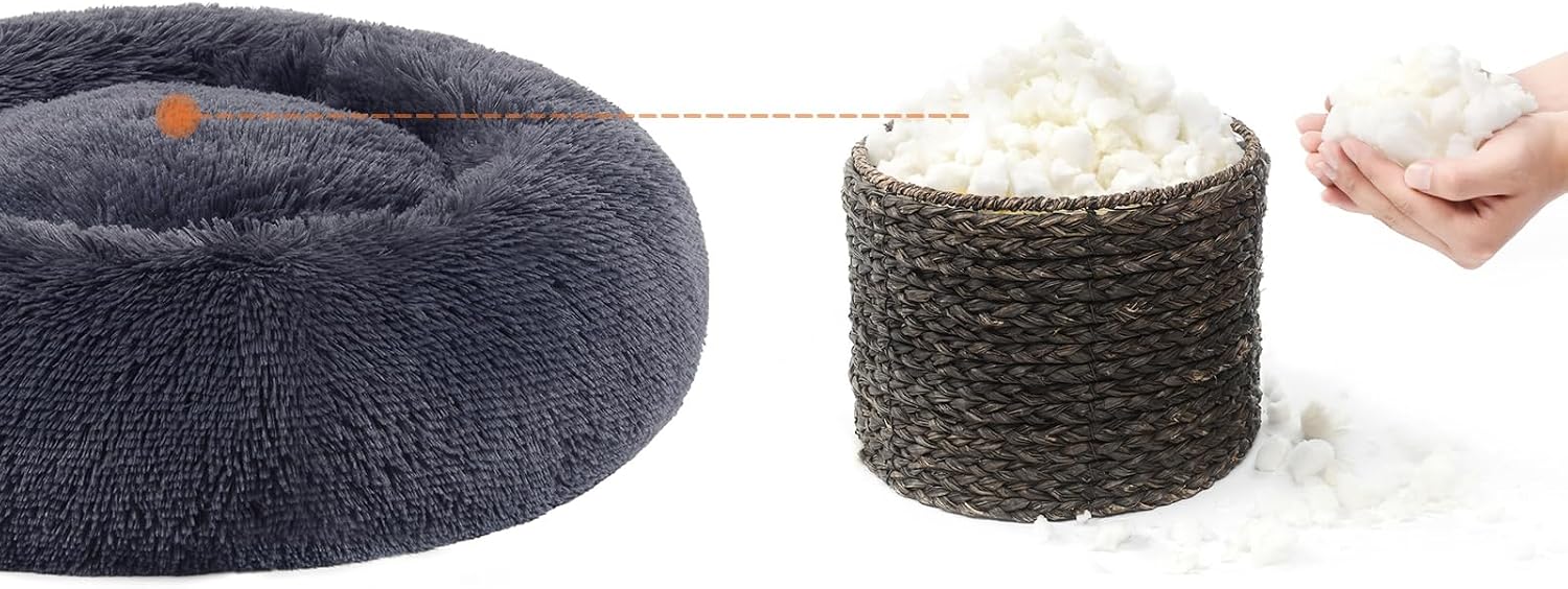 Thumbnail 6 de Feandrea PGW037G02 Lit rond pour chien Ø50 cm, gris foncé