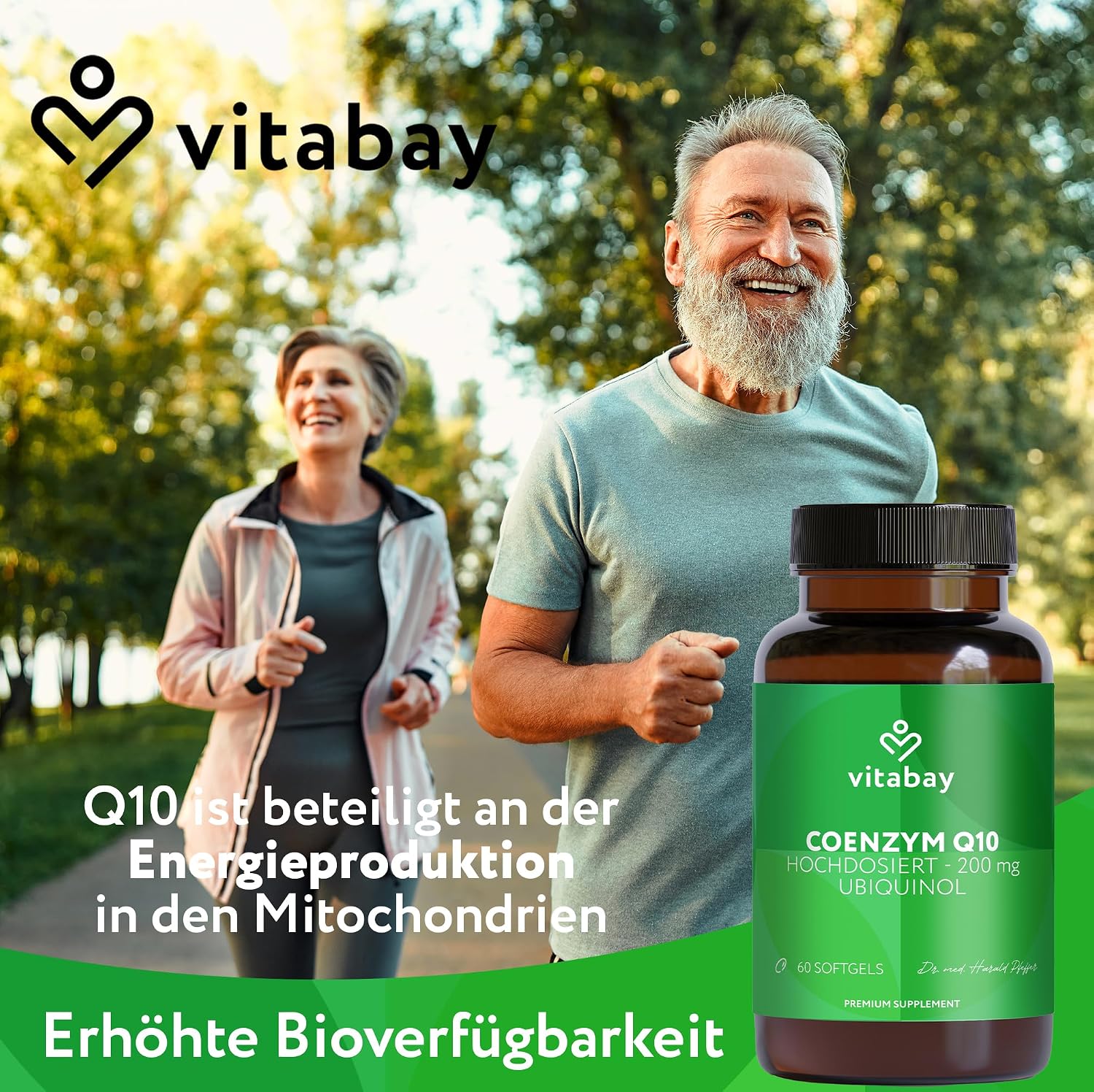 Thumbnail 1 de Vitabay Coenzym Q10 Ubiquinol 200 mg 60 Kapseln