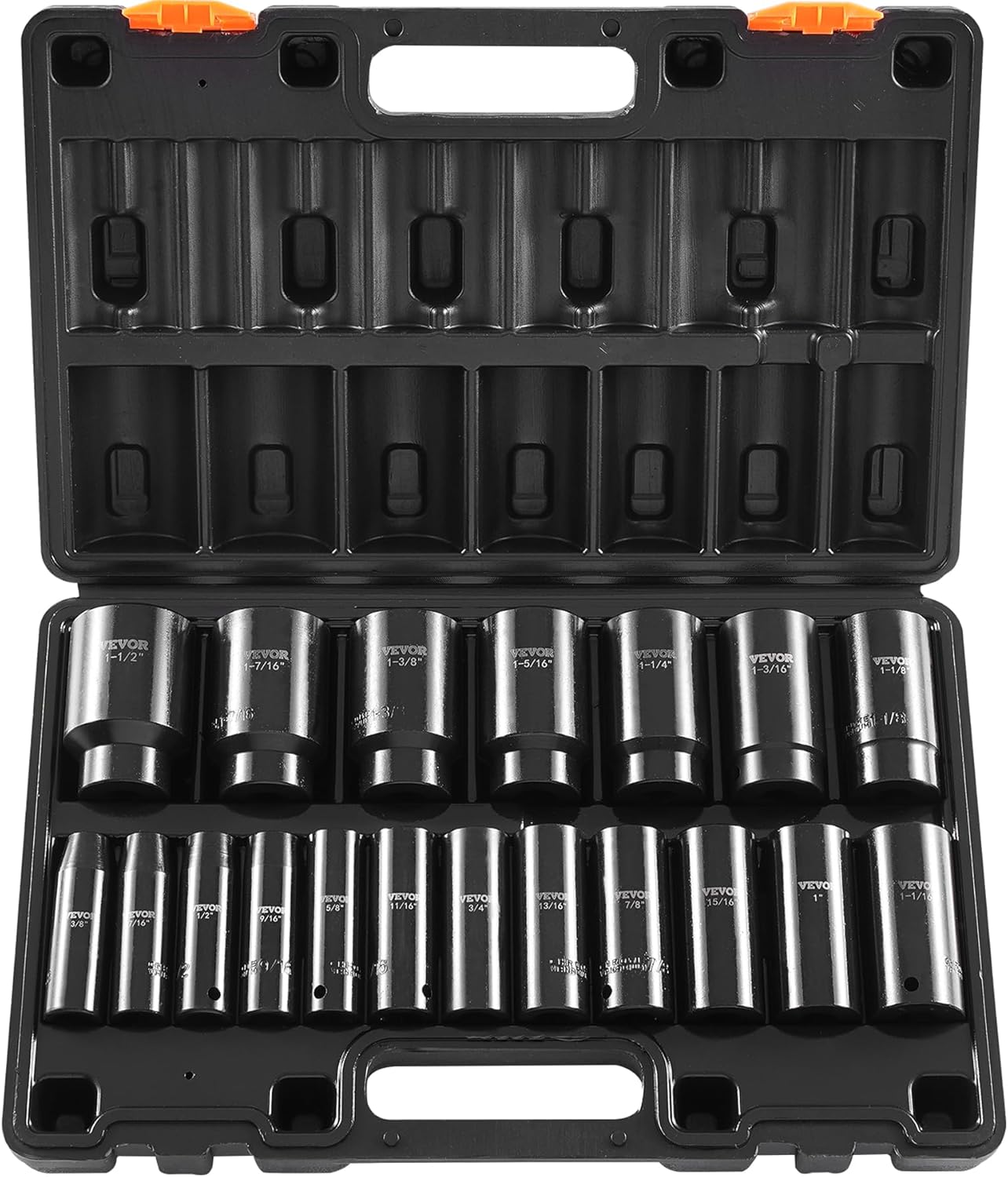 VEVOR Impact Socket Set 19 Piece 1/2"