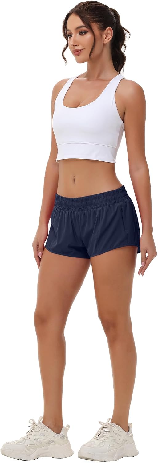 Thumbnail 6 de Aurefin Lightweight Women's Running Shorts with Zip Pocket and Built-in Liner