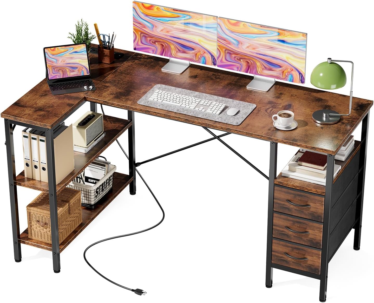 Detalle de OLIXIS L-Shaped Desk 55