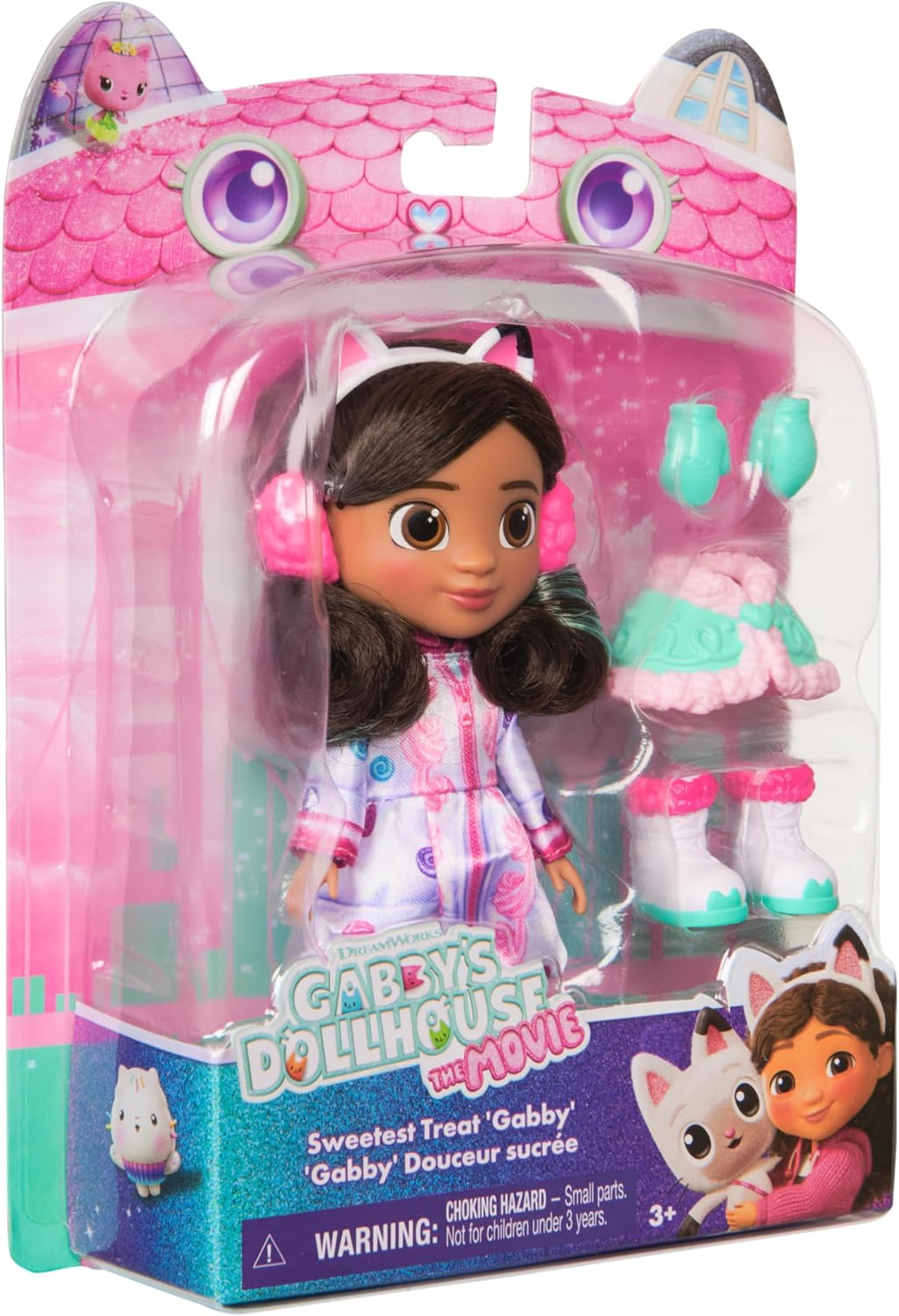 Detalle de DreamWorks Gabby’s Dollhouse: The Movie Sweetest Treat Gabby 15-cm Doll with Snow-Themed Gear & Accessories
