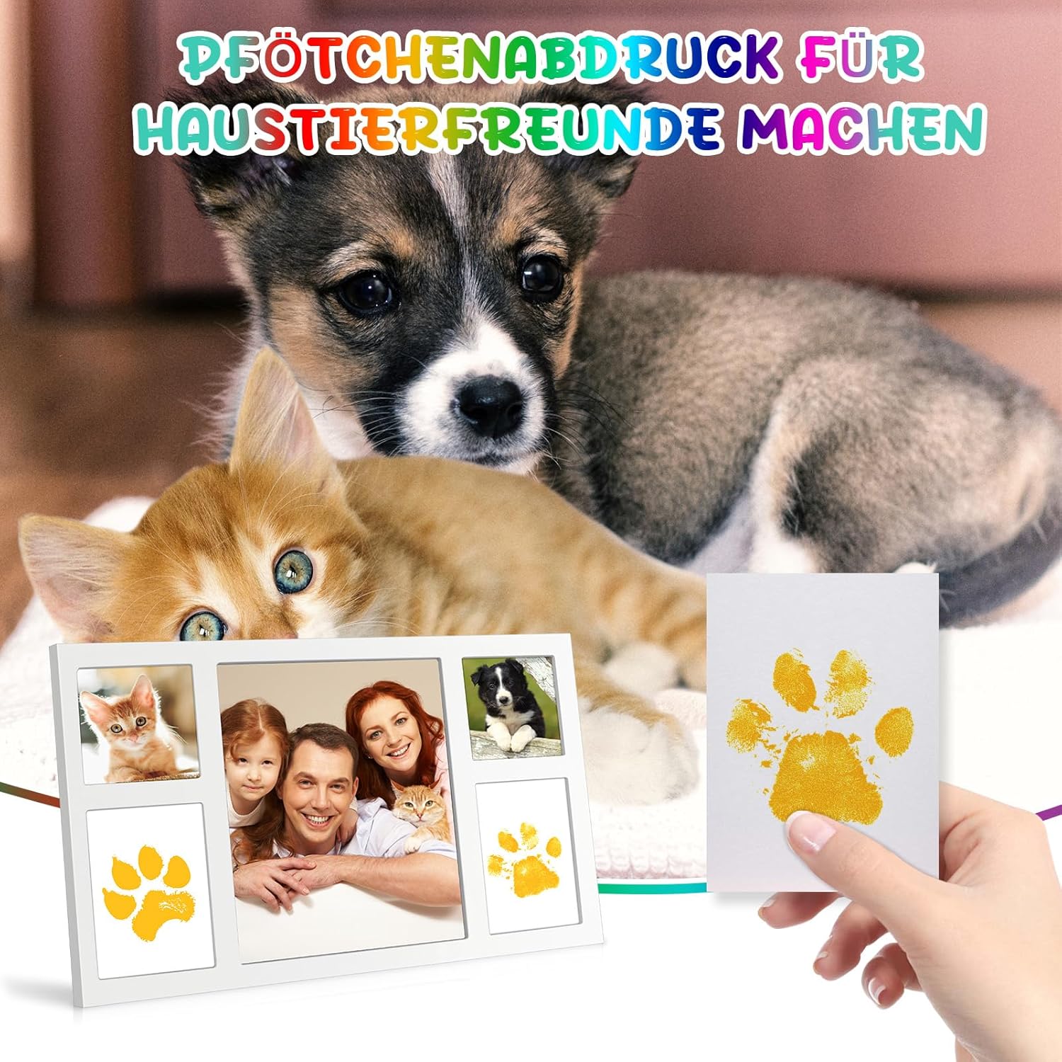 Thumbnail 3 de Fußabdruck Farbe Baby mit Schwammkopf – Ungiftig, säurefrei, 75 ml (Kurkuma-Gelb)
