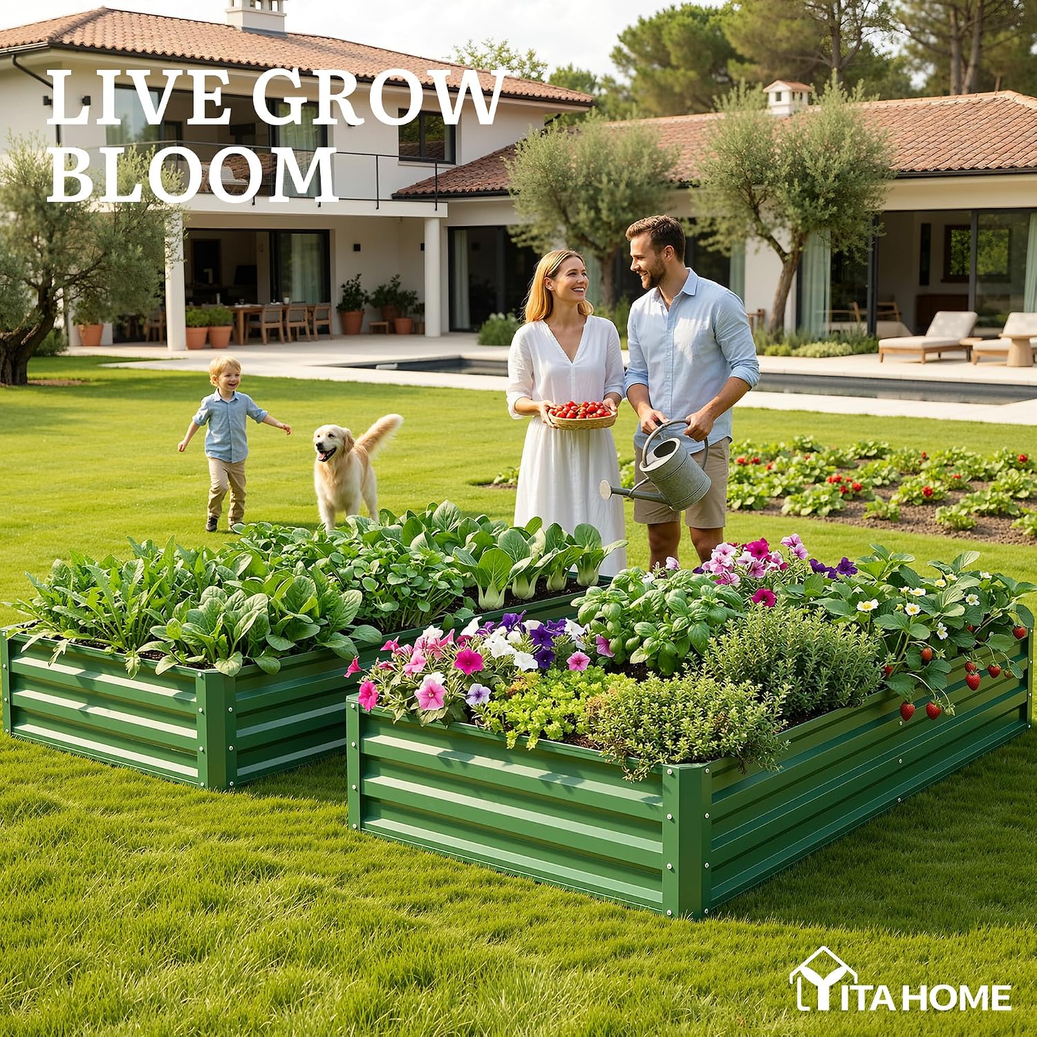 Detalle de YITAHOME Raised Garden Bed Kit, 6 x 3 x 1 ft