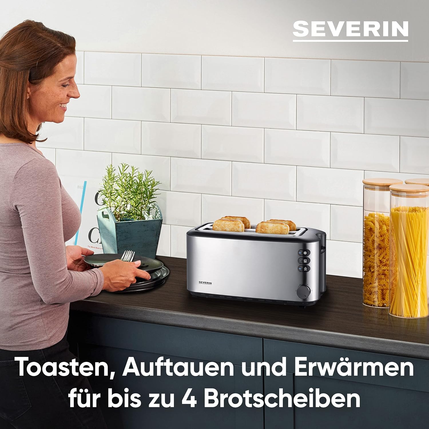 Detalle 2 de Severin AT 2509 Toaster 1400 W 🍞
