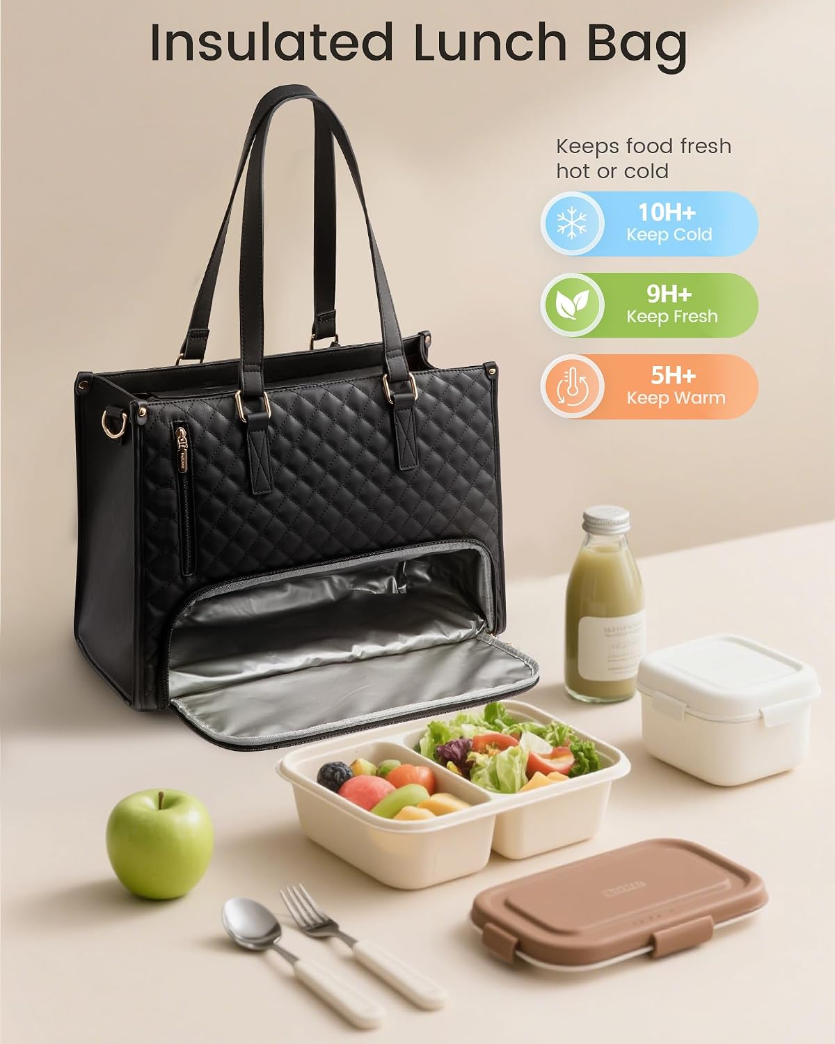 Thumbnail 6 de LOVEVOOK 15.6" Lunch Tote Bag with Insulation