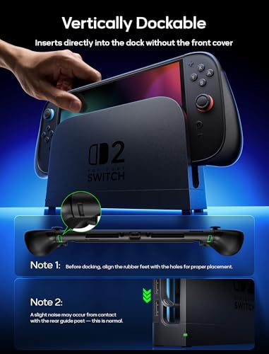 Thumbnail 6 de Funda Protectora Dividida JSAUX para Nintendo Switch 2 con TPU + PC, agarre antideslizante y espacio para 10 tarjetas (compatible con soporte PC0114)