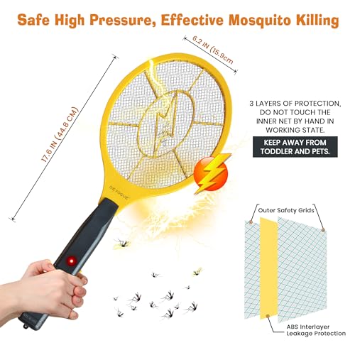 Detalle de DEVOGUE Electric Fly Swatter Zapper Racket